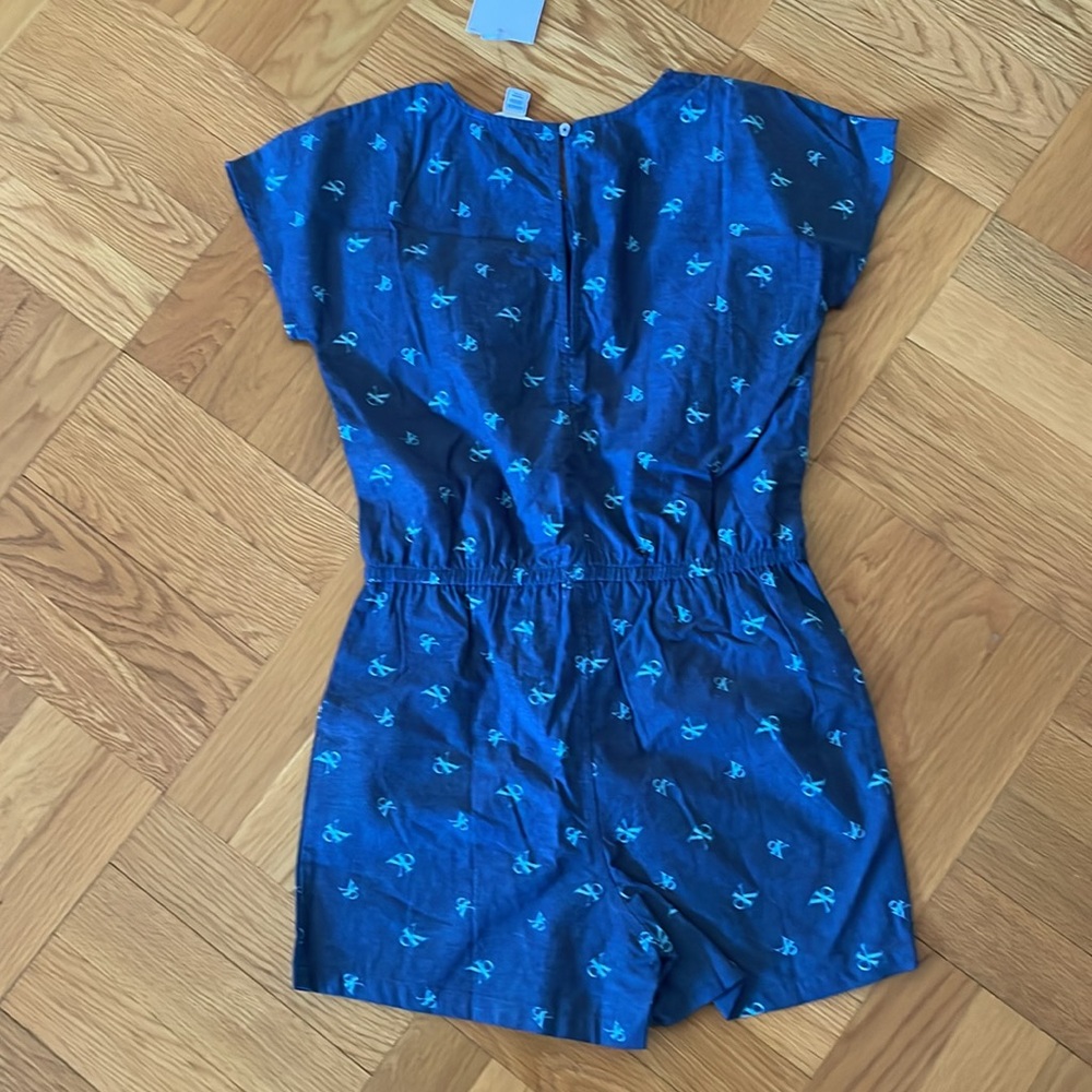 Calvin Klein Girls Short Sleeve Lightweight Denim Romper Size M 8/10 NWT - Picture 3 of 3